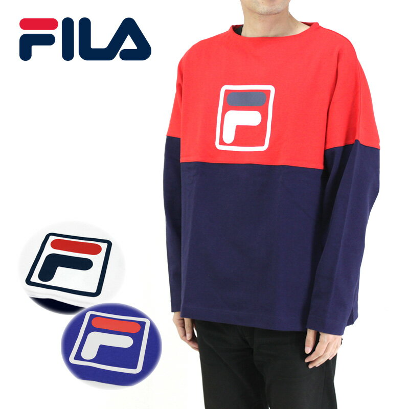Rakuten - FILA フィラ 長袖Tシャツ CREW NECK SHIRT　FM9551 【オーバーサイズ　クルーネック ユニセックス】【RCP】10P03Dec16