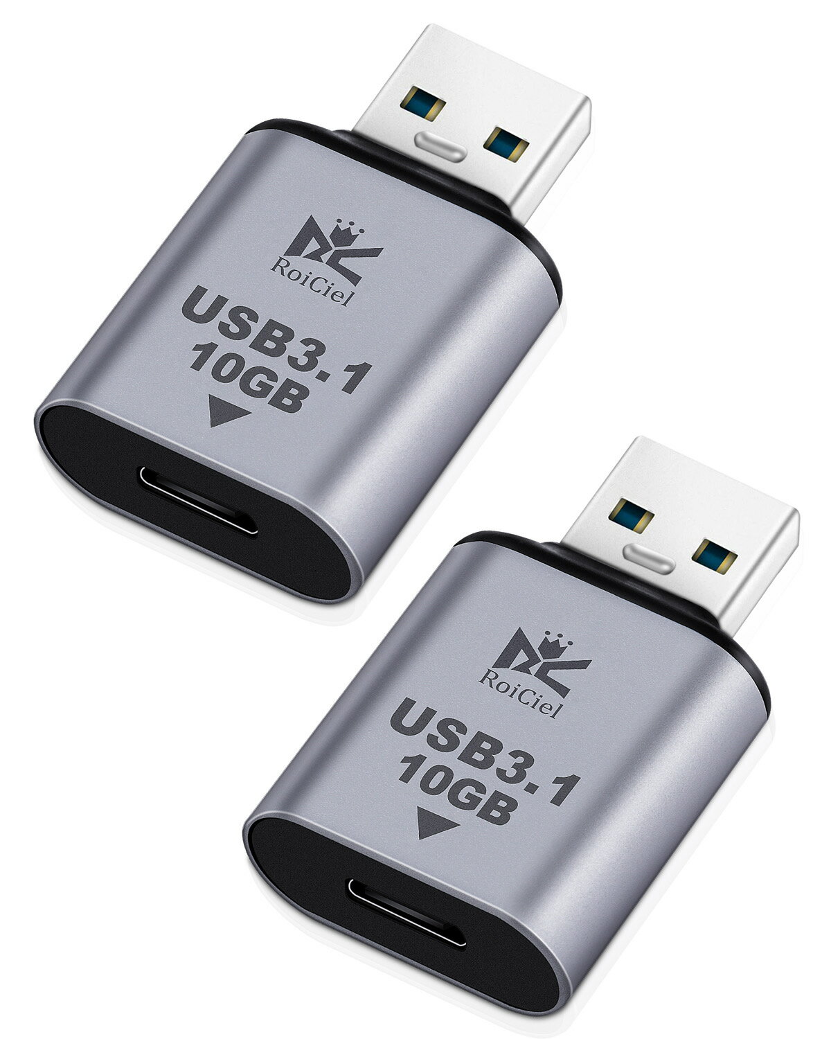2ĥåȡRoiCiel (ǥ륺ꥺ)Type C(᥹)Type A()USB3.1 Gen 2Ѵץ/ѴͥIPHONE15꡼/IPadʤбType C (᥹) to USB3.1 Gen 2 () Quick Charger3.0б ®100W 20V/5A/®ǡž10Gbps/OTGǽб