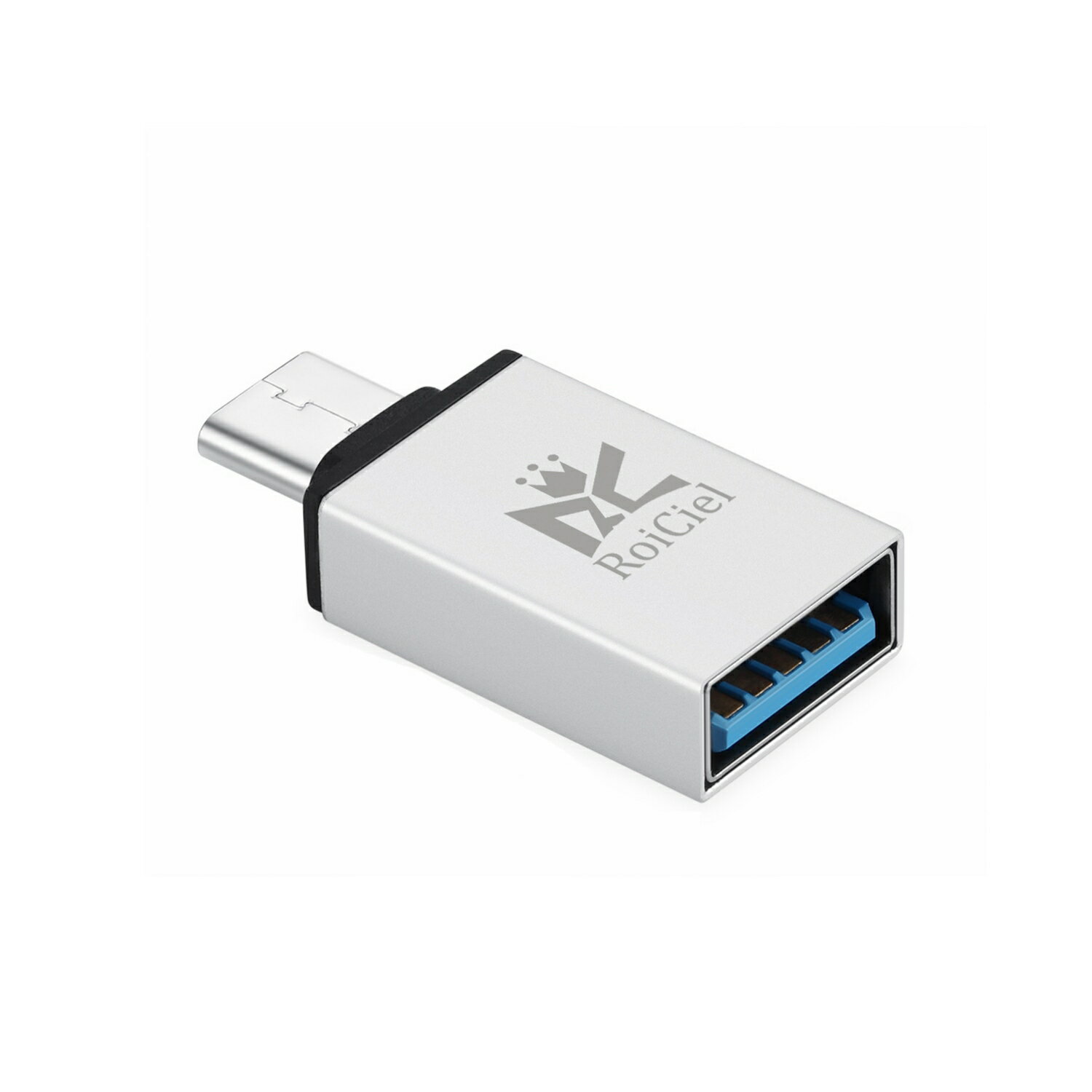 Roiciel Type Cアダプタ3.1 TypeCオス to USB-Aメス 変換 コネクタ OTG対応 USB3.1 高速データ転送 急速充電対応 アルミ製 軽量 USB-C コンバータNew Macbook/Chromebook Pixel/MSI mainboard …