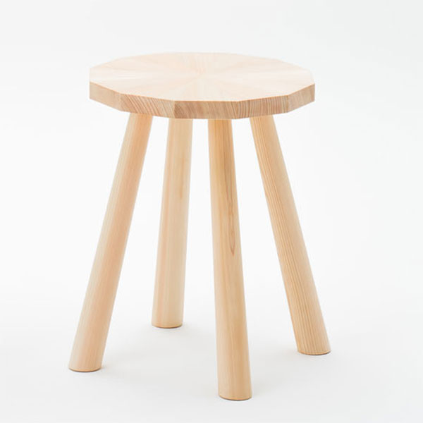 【大感謝祭P2倍+クーポン】天然木 スツール ヒノキ製 ひのき 日本製 完成品 オイルワックス仕上げ 【代引不可】【受注生産】