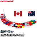 【EVERNEW・エバニュー】テトロン万国旗連結式ワイド EKA644 20ヶ国セット 連結式 運動会