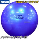 【NISHI ニシ・スポーツ】バランスボール ノンバーストVボール75 1