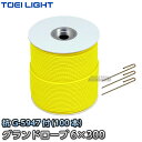 【TOEI LIGHT・トーエイライト】グランドロープ6×300(4) 黄 G-1577(G1577) グラウンドロープ ロープマーカー 運動会 ジスタス XY...