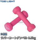 【TOEI LIGHT・トーエイライト】ソフトダンベル ラバーコートダンベル0.5 0.5kg×2個組 H-9054（H9054） ジスタス XYSTUS