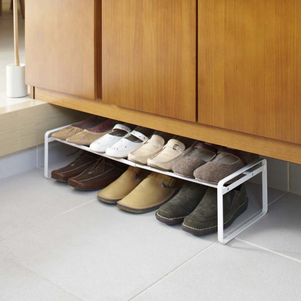 組立式 伸縮シューズラック　フレーム　1段　WH