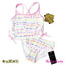 【アウトレット】BabyPhat(ベイビーファット)キッズ用 タンキニ2ピース 4T 4歳 100cm スイムウェア 水着 ビキニ セパレート水着 タンクトップ ショーツ B系 ヒップホップ HIPHOP 女の子 baby ピンク マルチカラー 派手 ベビーファット USAインポート商品 baby phat F122