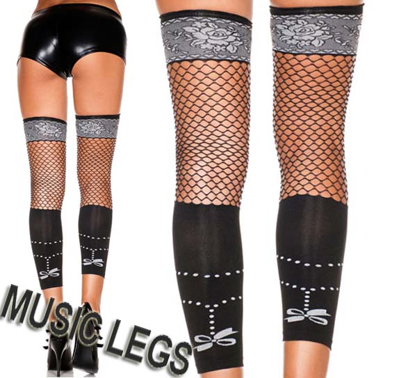 楽天ローリンキャンディーMusicLegs（ミュージックレッグ） ダイヤモンドネット×オペーク レッグウォーマー タイツ/ストッキング ML4801 ダンス ダンサー 衣装 黒 ブラック サイハイ レディース ダンス 衣装 ニーハイ 48a