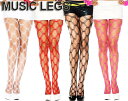 【メール便2点まで270円】MusicLegs(ミュージックレッグ)ビッグダイアモンドネットシームレスタイツ/ストッキング ML5042 ダンス衣装 パーティー ダンサー 黒 ブラック ホワイト 赤 ホットピンク レッド 白 発表会 ステージ衣装 派手 レディース 大きいサイズ A400-A403