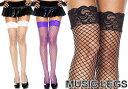 【メール便3点まで270円】MusicLegs(ミュージックレッグ) レーストップダイヤモンドネットサイハイストッキング/網タイツ ML4931 ブラ..