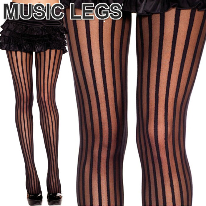 【メール便3点まで270円】MusicLegs(ミュージックレッグ) ピンストライプシアーストッキング/タイツ ML7231 ブラック 黒 縦縞 ダンス衣装 発表会 ステージ衣装 レディース GOGOダンサー パーティー 結婚式 ジャズダンス コーラス衣装 フォーマル a57【メール便OK】