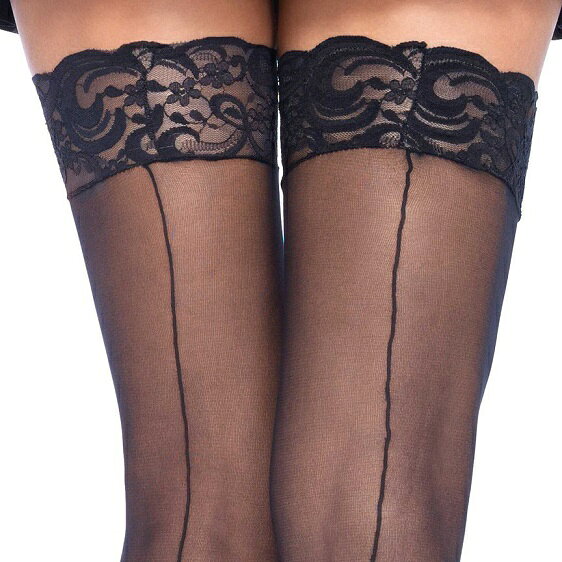 【メール便2点まで270円】Leg Avenue(レッグアベニュー)レーストップ×バックシームサイハイストッキング/タイツ LA1101 ニーハイストッキング タイハイ A1157-A1160