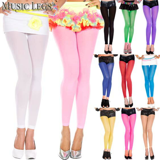 楽天ローリンキャンディー【メール便2点まで270円】MusicLegs（ミュージックレッグス） オペーク フットレス タイツ/ストッキング ML35747 レギンスタイツ 70デニール カプリ スパッツタイプ ダンス 衣装 発表会 演劇 学芸会 無地 パンスト カラータイツ コスプレ コスチューム レディース A1600-A1610