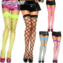 【メール便2点まで270円】MusicLegs(ミュージックレッグス)ダイアモンドフェンスネット サイハイストッキング ML4542 網タイツ ニーハイ オーバーニーソックス ネオンカラー 蛍光 派手タイツ ダンス 衣装 ダンサー コスプレ コスチューム ハロウィン A1576-A1580