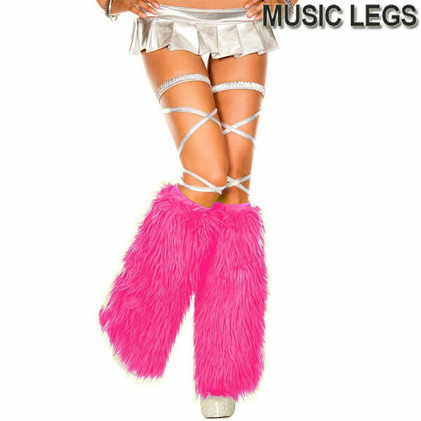 【即納】MusicLegs(ミュージックレッグス)ファーレッグウォーマー ML5535 ネオンピンク 蛍光ピンク ダンス衣装 衣裳 ステージ 舞台 コスチューム モンスター コスプレ ブーツカバー ハロウィン 仮装 レディース ダンサー ショーガール パーティーカラオケ カーニバル A1010