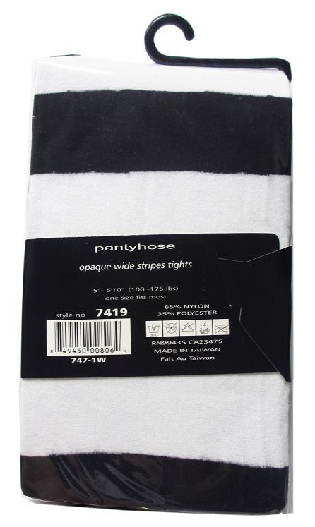 【メール便2点まで270円】MusicLegs(ミュージックレッグ) ワイドボーダータイツ ブラック×ホワイト ML7419 ストッキング 囚人 ハロウィン コスプレ 仮装 黒 白 レディース ダンス衣装 ダンサー レディース コスチューム ストライプ AA0 rollincandy-10000070 ローリンキャンディー サンプル画像3