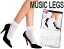 【メール便3点まで270円】MusicLegs(ミュージックレッグ)ラッフルレース付きショートオペークソックスストッキング/タイツ ML527　白 ホワイト ゴスロリータ ダンス衣装 コスプレ ナース 靴下 コスチューム メイド 5A3
