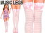 【メール便2点まで270円】MusicLegs(ミュージックレッグ) リボン付きボーダー サイハイストッキング/タイツ ML4238 ピンク ホワイト 白 オーバーニーソックス ニーハイ ゴシック ロリータ ゴスロリ ダンス衣装 コスプレ スクールガール ハロウィン コスチューム a22