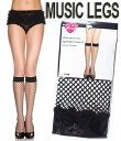 【メール便4点まで270円】MusicLegs(ミュージックレッグ) ダイヤモンドネットひざ丈網タイツ/ストッキング ML5790 ニーハイ ハイソックス 黒 ブラック 靴下 ダンス衣装 ダンサー レディース パーティー コスプレ 1a3