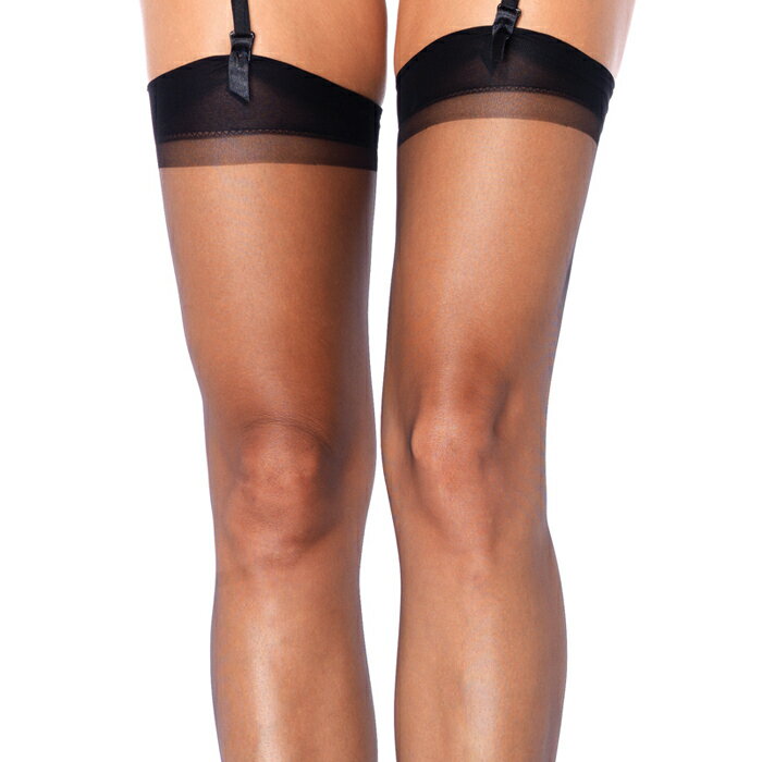 【メール便3点まで270円】Leg Avenue(レッグアベニュー)極薄シアーサイハイストッキング/タイツ LA1059 ブラック 黒 ニーハイ レディース オーバーニー パンスト パーティー フォーマル 発表会 A855