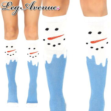 クリスマスに☆Leg Avenue(レッグアベニュー)スノーマンハイソックス LA5612 雪だるま ひざ丈ソックス 靴下 クリスマス会 パーティー ダンス衣装 レディース コスプレ サンタクロース ウィンターシーズン コスチューム A487