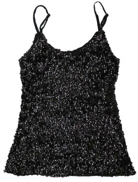ダンス衣装・ステージ衣装に!両面スパンコールキャミソール (両面)トップス ヒップホップ ジャズダンス 社交ダンス 発表会 大きいサイズ レディース ブラック ゴールド シルバー レッド ブルー 黒 赤 青 タンクトップ C268-C272