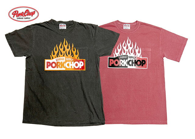 PORKCHOP ݡåסFIRE BLOCK POCKET S/S TEE ե ֥å ݥå Ⱦµ Tġ2(A...