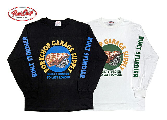 楽天ローリングストーンPORKCHOP GARAGE SUPPLY ポークチョップ ガレージサプライ　PC & SCREW L/S TEE スクリュー ロングスリーブ Tシャツ　ロンT　長袖　2色（BLACK/WHITE）