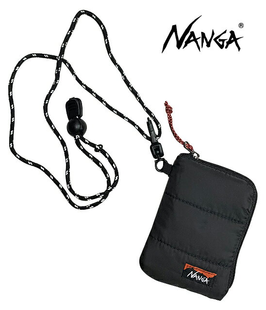 NANGA ナンガ　COIN CASE コインケース　BLACK ブラック　カードケース　ネックコード付き