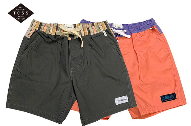 【SALE 40%OFF】TCSS ( The Critical Slide Society ) ティーシーエスエス クリティカル スライド ソサエティー　PLAIN JANE TRUNK プレーン ジェーン トランク　 2色(BLACK/CORAL)　ボードショーツ　水着　SURF サーフ　2024SS