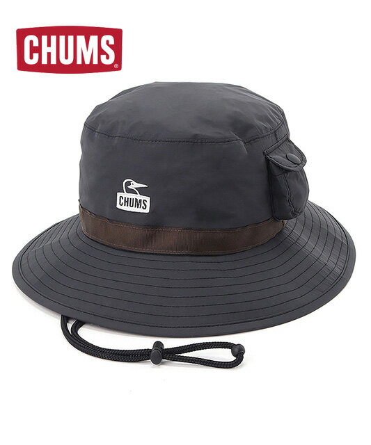チャムス CHUMS チャムス　Rockville Hat ロックビル ハット　BLACK ブラック　FREEサイズ　58-60cm　帽子　防水透湿　あご紐付き　2024SS