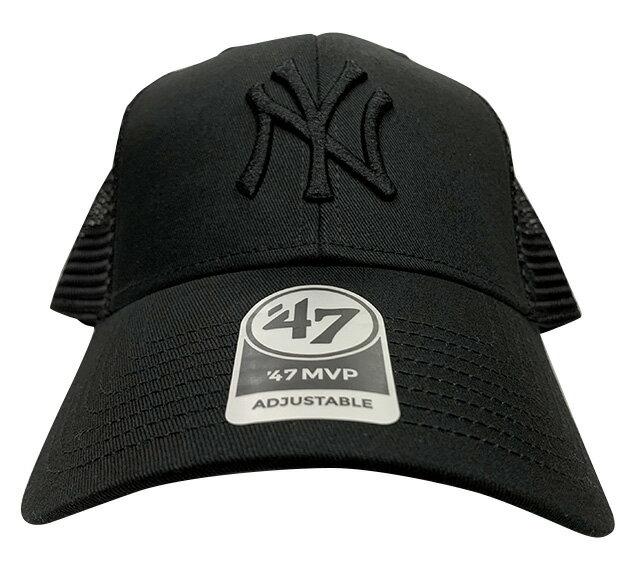 '47 フォーティーセブン　Yankees Branson ヤンキース ブランソン　MVP エムブイピー　Black×Black Mesh ブラック×ブラックメッシュ　NEW YORK YANKEES ニューヨークヤンキース　MESH CAP メッシュ キャップ　帽子　定番キャップ