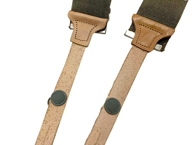 【DEADSTOCK】 東ドイツ軍　ラバーサスペンダー　幅4.5cm　サスペンダー 【デッドストック】