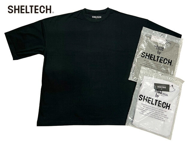 乐天商城 - SHELTECH シェルテック　Ms WIDE TEE　メンズ ワイド Tシャツ　半袖　遮熱　接触冷感　紫外線防止　軽量　吸水速乾　2025SS