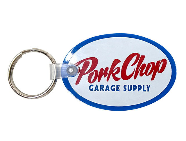 PORKCHOP GARAGE SUPPLY ポークチョップ ガレージ サプライ　KEY TAG 2025 / OVAL SCRIPT キータグ オーバルスクリプト　キーホルダー　ラバーキーホルダー