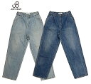 Johnbull ジョンブル デニム タック マム パンツ 2色(016:ブリーチ/015:ユーズド)Ladies' レディース JL251P02(4)