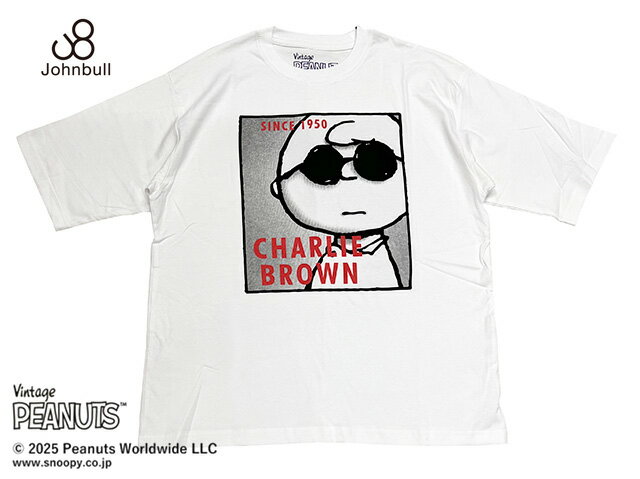 Rakuten - Johnbull ジョンブル　PEANUTS CHARLIE BROWN TEE　スヌーピー　チャーリーブラウン　Tシャツ　　WHITE　半袖