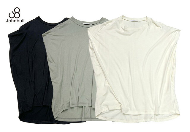 Rakuten - Johnbull ジョンブル　フレンチスリーブTシャツ　3色（030:ブラック/066:モス/003:ホワイト）Ladies' レディース　JL252C03