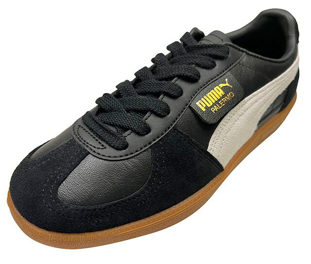 PUMA プーマ　PALERMO LTH パレルモLTH　Black/Feather Gray-Gum　LADY'S レディース　スニーカー