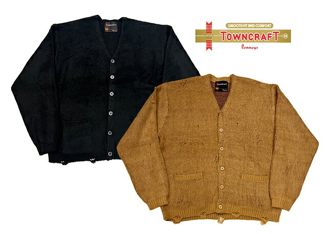 TOWN CRAFT �����󥯥�եȡ�WORN-OUT SOLID CARDIGAN ����å� �����ǥ����󡡥��᡼���ù���̵�ϡ���إ���2025FW��PENN...