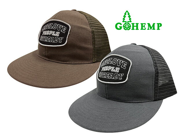 Rakuten - GOHEMP ゴーヘンプ　ONE LOVE MESH CAP ワンラブ メッシュ キャップ　2色(BROWN/CHARCOAL)　コットン/ヘンプ　麻　綿　帽子　2025SS