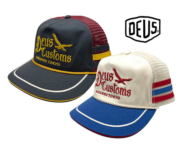 乐天商城 - Deus ex Machina デウスエクスマキナ　BEEP-BEEP TRUCKER ビープビープ トラッカー　帽子　メッシュキャップ　2色(DARK NAVY/WHITE)　ONE SIZE ワンサイズ　26SS