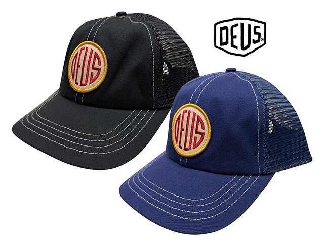 Rakuten - Deus ex Machina デウスエクスマキナ　PILL TRUCKER　ピルトラッカー　帽子　メッシュキャップ　　2色（BLACK/MECHANIC BLUE）　ONE SIZE ワンサイズ　26SS