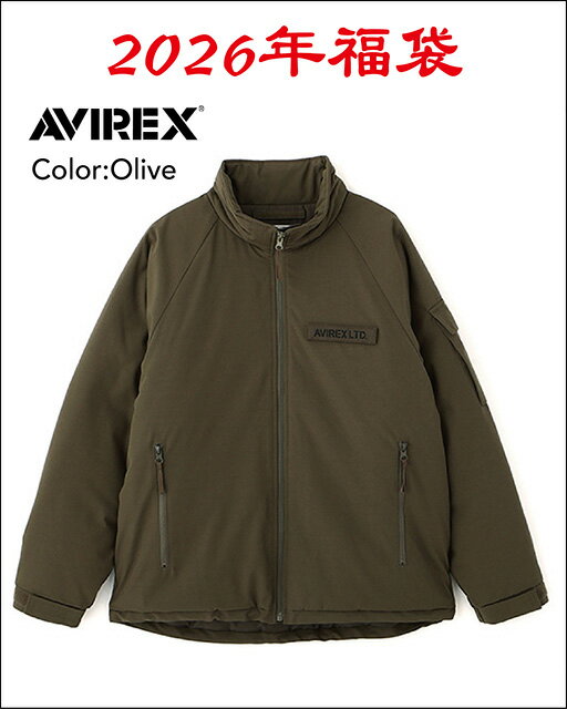 【予約販売 12月末入荷次第発送予定】 AVIREX アヴィレックス　2026 福袋　4点入り　OLIVE オリーブ　MENS メンズ　サイズM/L/XL/2XL
