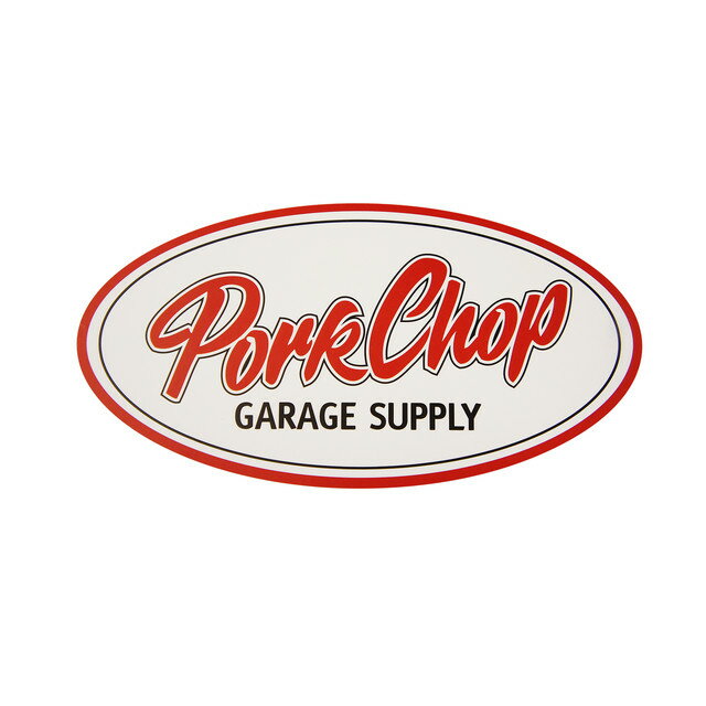 PORKCHOP GARAGE SUPPLY ポークチョップ ガレージサプライ　OVAL STICKER オーバルステッカー　LARGE