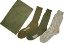 Nigel Cabourn ナイジェル・ケーボン 3-PACK ARMY SOCKS 3P　アーミー ソックス　靴下　KHAKI（2-190）　Made in JAPAN