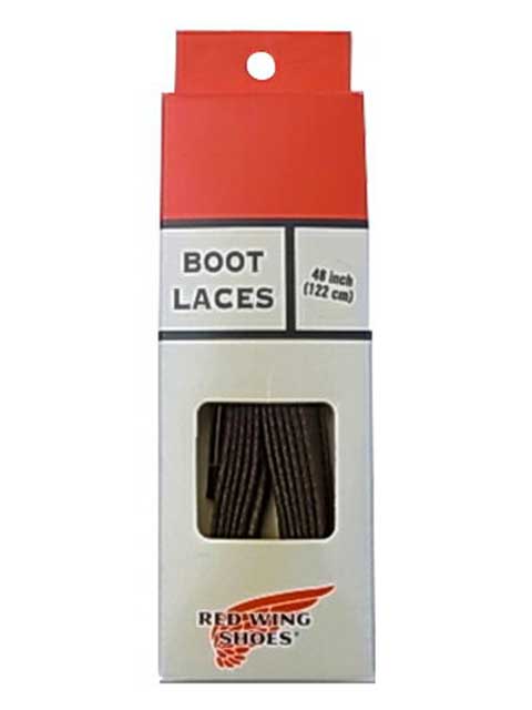 RED WING　レッドウィング　LACE 48 BROWN FLAT WAXED シューレース　ブーツレース　蝋引き 平紐 靴紐　48インチ　ブラウン　REDWING