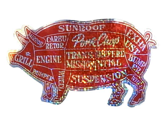 PORKCHOP GARAGE SUPPLY ポークチョップ ガレージサプライ　HOLOGRAM PORK STICKER...