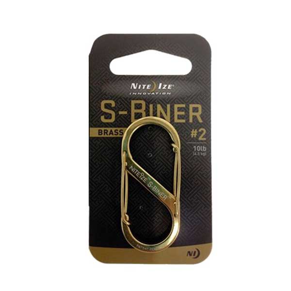 NITE IZE ナイトアイズ　BRASS S-BINER #2 DUAL CARABINER ブラス　エスビナー　No2　カラビナ