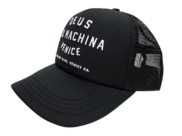 Deus ex Machina　デウスエクスマキナ　VENICE ADDRESS TRUCKER　ベニス　アドレス　トラッカー　メッシュキャップ　BLACK　ブラック　D261MHA