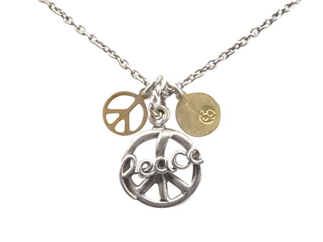 Sunku　サンク　Peace Necklace　ピース ネックレス　シルバー　ピースマーク